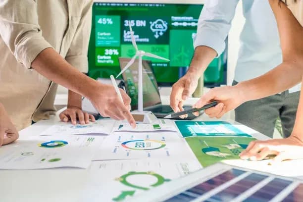 Discusión de prácticas ambientalmente responsables.webp